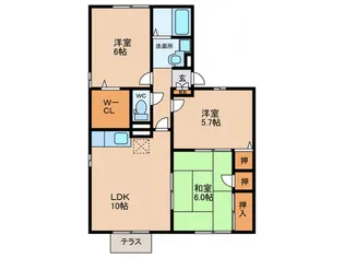 セジュール雅【1階】の間取り