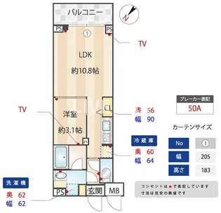 ZOOM下丸子【2階】の間取り