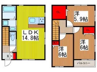 埼玉県さいたま市緑区大字三室【一戸建】の間取り