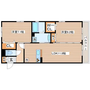リアントゥール【1階】の間取り