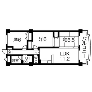 サプリーム新舞子【4階】の間取り