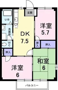 メゾンソレイユA【2階】の間取り