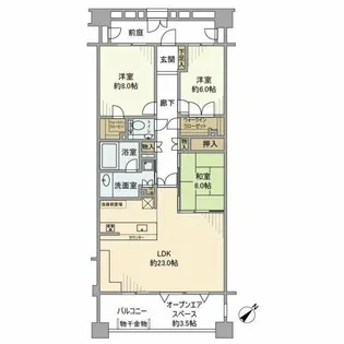 レイディアント横濱ユーロヒルズ【9階】の間取り