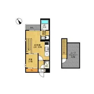 GRANDTIC La Luna【2階】の間取り