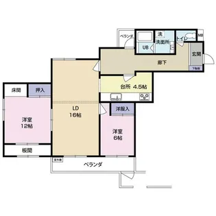 トーア由比ガ浜マンション【2階】の間取り