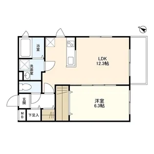 ウェルスクエアイズム初台【4階】の間取り