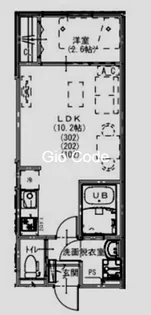 KEIAI RESIDENCE 蒲生【3階】の間取り