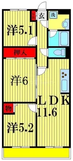 ライオンズマンション三郷第3【3階】の間取り