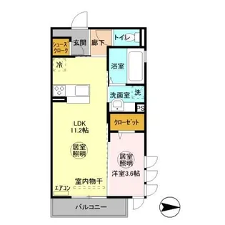 プラムマハール【3階】の間取り