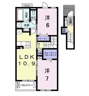 プリティハウス若津 II【2階】の間取り