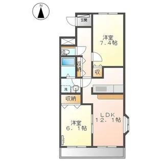 メゾン ハッピネス【2階】の間取り