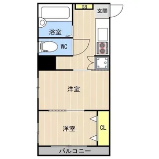 メゾンドシャワー通り【5階】の間取り