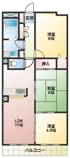 グランドゥールレジデンス田園【3階】の間取り