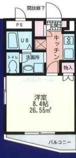 セキュリティーマンション0611【2階】の間取り