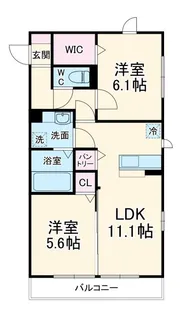 グリーンレジデンスさつき【3階】の間取り