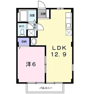 アベニュ-K【1階】の間取り