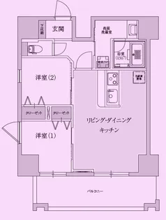 東京都中央区月島1【マンション】の間取り