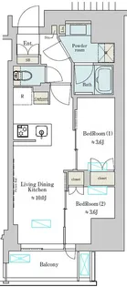Brillia ist 上野稲荷町【2階】の間取り