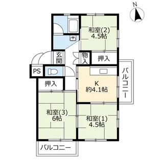 UR新座【5階】の間取り