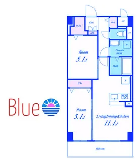 LUANA湘南【1階】の間取り