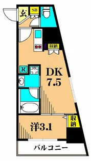 アーバネックス南品川【12階】の間取り