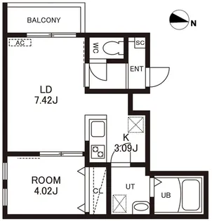 Cherim竹下2【1階】の間取り