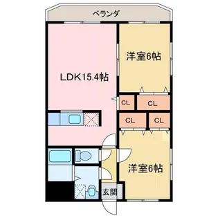 マリベールシラキ【2階】の間取り