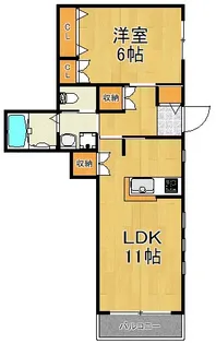 エスコート上末吉【1階】の間取り