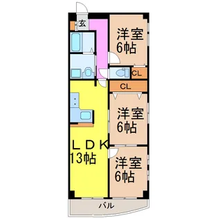 BLOOM滝子(ブルームタキコ)【4階】の間取り