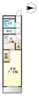 ハイツホウジョウ【1階】の間取り