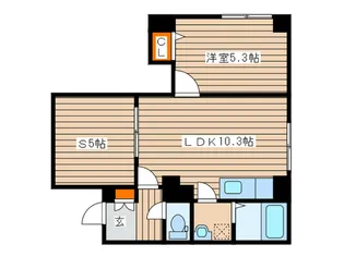 ライズ平岸【1階】の間取り