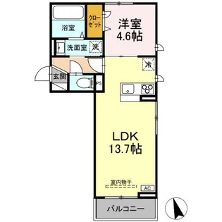 スカイハイ天神町【3階】の間取り