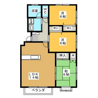 スプルース【2階】の間取り