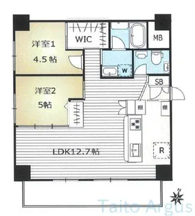 東建ニューハイツ西新宿【7階】の間取り