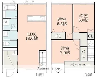 Casita長嶺I【1階】の間取り