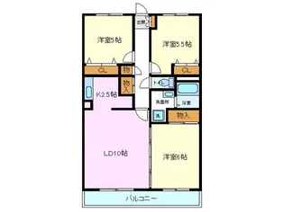 ドゥメゾンマルショウ【3階】の間取り