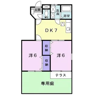 コスモスB【1階】の間取り
