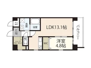 セレッソコート比治山公園【3階】の間取り