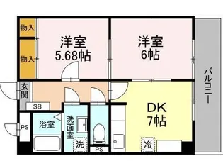 ロイメント名駅【6階】の間取り