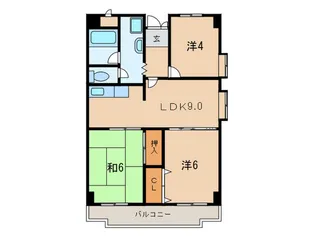 リバブル金陵【4階】の間取り