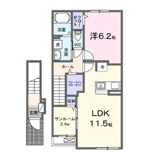 リバーサイドパレス I【2階】の間取り