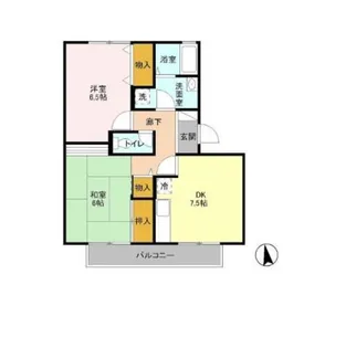 メゾンソレーユ【2階】の間取り