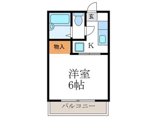 サンハイツ梅津【1階】の間取り
