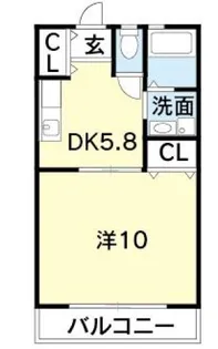 コトングラス北常三島【2階】の間取り