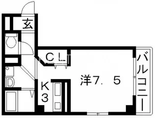 カインド高井田【3階】の間取り