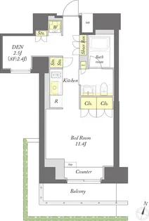 プライムメゾン森下WEST【4階】の間取り