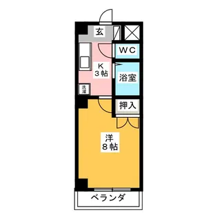 パティオ木下【2階】の間取り