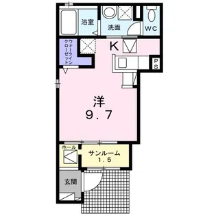 シャルマン細谷B【1階】の間取り