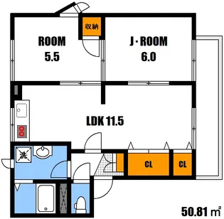 ボービラージュ坂本 A棟【1階】の間取り
