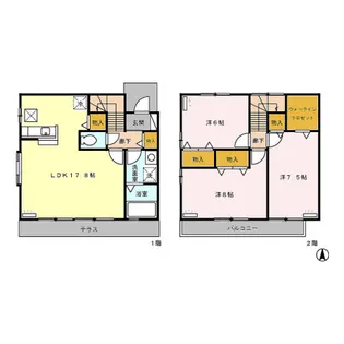 ローズベリー A・Bの間取り